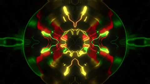 Pulsating Neon Liquid Lights Stock Footage 263815517