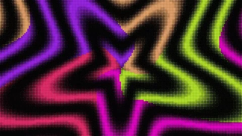Pulsating Neon Star Pattern Stock Footage 347428082