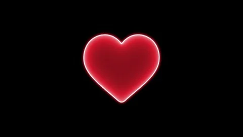 Pulsating or pounding Animation of a Red Heart Beating. Valentine's Day con.. Stock Footage 303069297