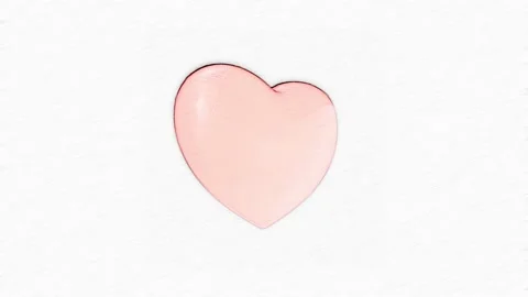 Pulsating or rotaiting 3D Animation Pencil scetch of a Red Heart Beating Stock Footage 228821963