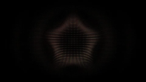 Pulsating Orange Dot Star on Dark Background Seamless Loop Video stock 330794110