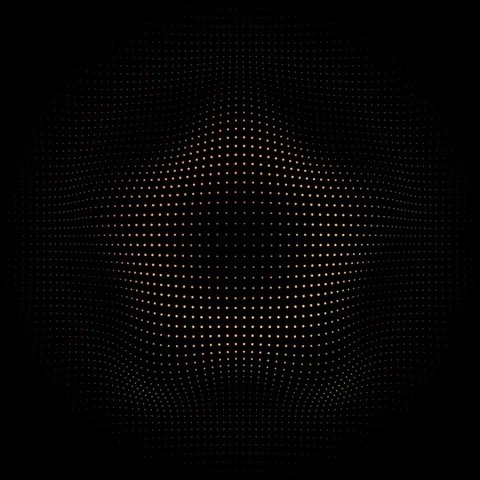 Pulsating Orange Dot Star on Dark Background Seamless Loop Video stock 330794112