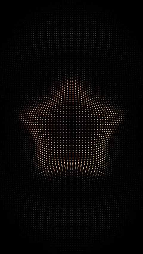 Pulsating Orange Dot Star on Dark Background Seamless Loop Video stock 330794114