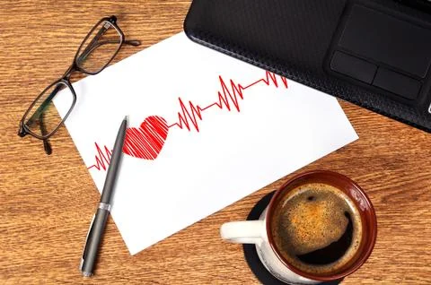 Pulsating on paper Stock Illustration