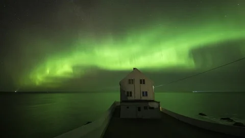 Pulsating particles of Aurora Borealis Stock Footage 266916557