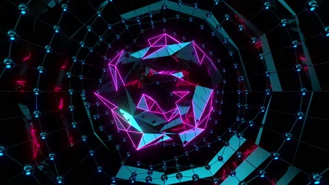 Pulsating polyhedron Stock Footage 199304187