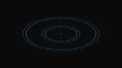 Pulsating Radar Animation Visualizing a Futuristic Data Interface Stock Footage 333287043