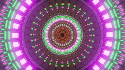 A pulsating round light portal Stock Footage 160548527