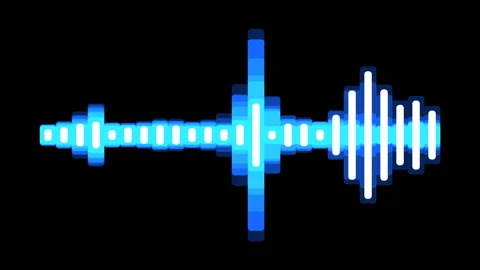 Pulsating sound spectrum, original waveform design Stock-Footage 263229705