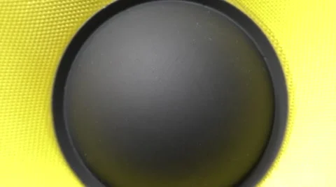 Pulsating Speaker Cone Zoom Out Stock Footage 66777697