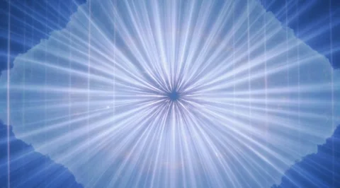 Pulsating starburst expands through a vertical grid Stock Footage 331456117