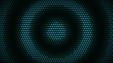 Pulsating Teal Circle Wave Background - Abstract Tech Glow Effect Stock Footage 333799630