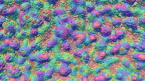 Pulsating texture of gel or liquid bubbles. Psychedelic colorful backgrounds. Stock Footage 117169447