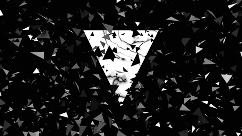 Pulsating triangle in the trash Stock Footage 202030898