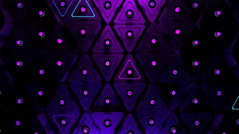 Pulsating Triangles Stock Footage 132645346