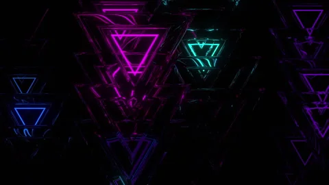 Pulsating Triangles Stock Footage 311541831