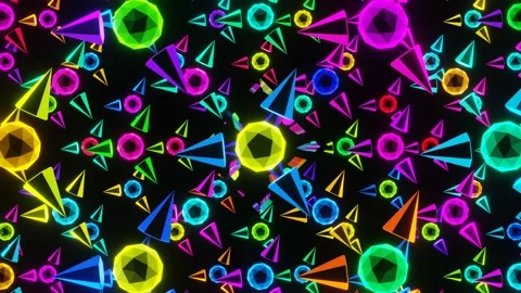 Pulsating VJ Loop Neon Background 스톡 동영상 170284094