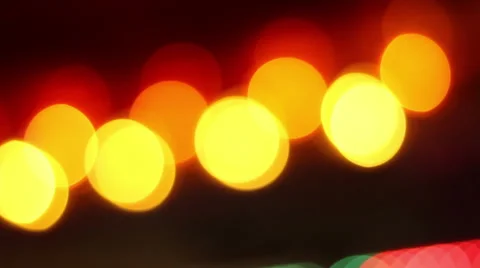 Pulsating Warm Lights Bokeh Stock Footage 46124775