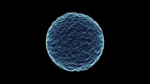 Pulsating wave vibration passes through the ball, wave patterns on the surface. Stock Footage 302154645