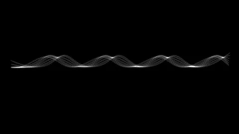 Pulsating waves, frequencies. 3d animation render Stock Footage 296705536