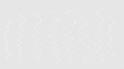 Pulsating white lines writhe across a black screen.  Stock Footage 262230565