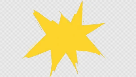 Pulsating yellow crack on a black background. Stock video with dynamic star Stock-Footage 334663058