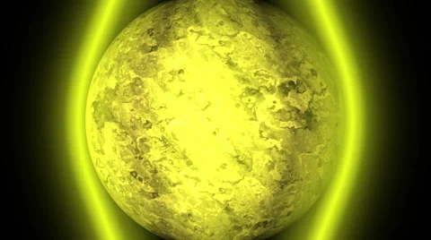Pulsating yellow sun. Motion abstraction Video stock 36037324