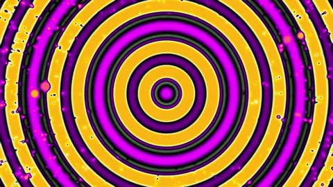 Pulsation of concentric bright rings in a seamless loop. Stock Footage 291976427