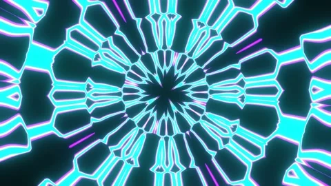 Pulsation of neon flying bright rays Stock-Footage 199858011