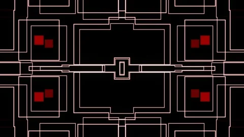 Pulsation pattern of red-white squares Video stock 172531290