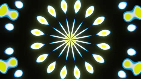 Pulsation of rays of bright disco rays 스톡 동영상 191536469