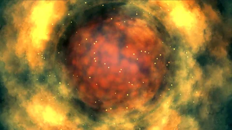 Pulsation of the star during its formation Stock Footage 54025983