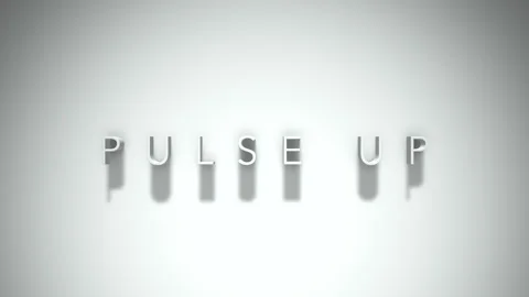 Pulse up 3D title animation with shadows on a white background 스톡 동영상 297570721