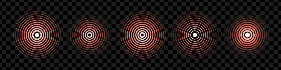Pulse in abstract style. Round shape Health care. Body care. Radial stomach.. Stock Illustration