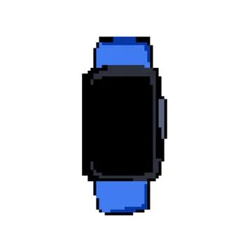 Pulse biometric bracelet pixel art vector illustration Stock Illustration