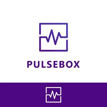 Pulse box logo Stock Illustration
