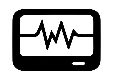 Pulse Box Vector Icon Medical Heartbeat Monitor Symbol EPS Stock Illustration