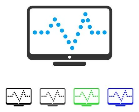 Pulse Chart Flat Icon Ilustración de archivo
