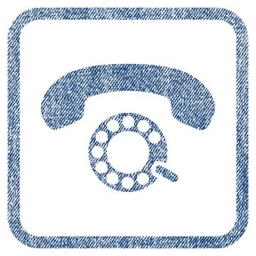Pulse Dialing Fabric Textured Icon Stock Illustration