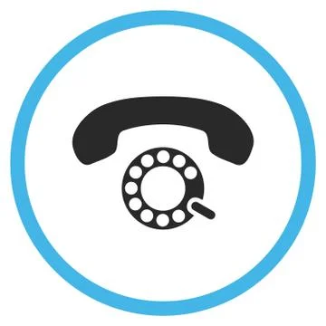 Pulse Dialing Flat Rounded Vector Icon Stock Illustration