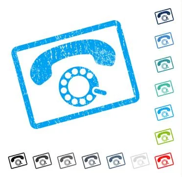 Pulse Dialing Icon Rubber Watermark Stock Illustration