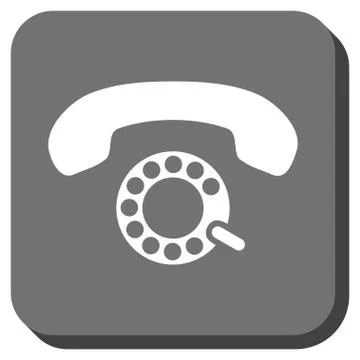 Pulse Dialing Rounded Square Vector Icon Stock Illustration