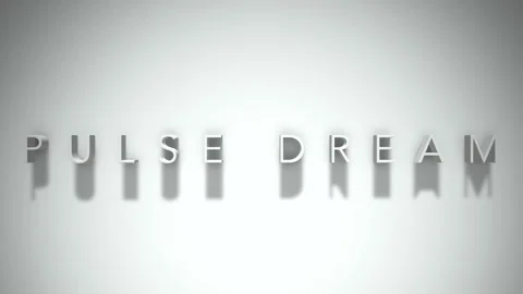 Pulse dream 3D title animation with shadows on a white background Stock Footage 297215952
