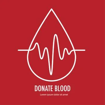 Pulse in Drop blood Stock Illustration