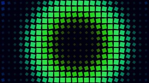 Pulse Grid - Glowing Grid Pattern with Colorful Squares Animation Stock Footage 340364603