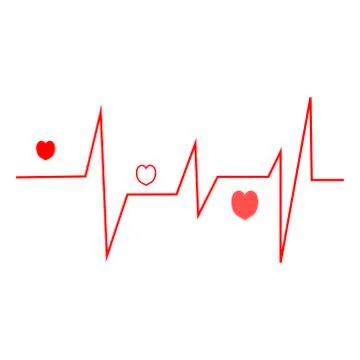 Pulse with heart beat linear icon. Modern outline concept for Health and Medical Stock Illustration