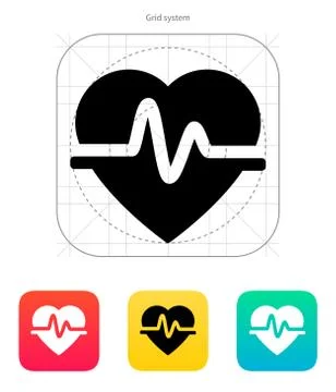 Pulse heart icon. Vector illustration Stock-Illustration