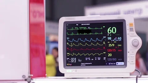 Pulse in the Hospital Stock Footage 70402726