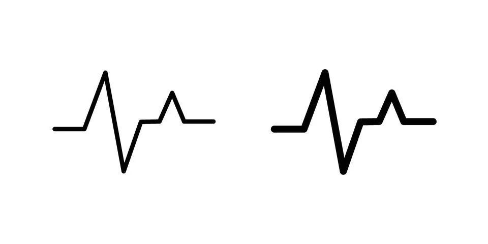 Pulse icon Illustration set. Vector Eps10 for apps Stock Illustration