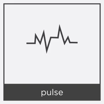 Pulse icon isolated on white background Stock Illustration
